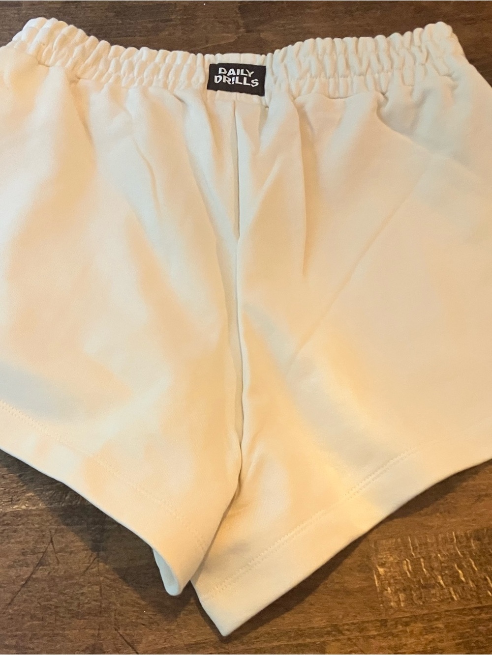 NWT new Daily Drills Cream beige Athletic Lounge super Shorts medium large SALE